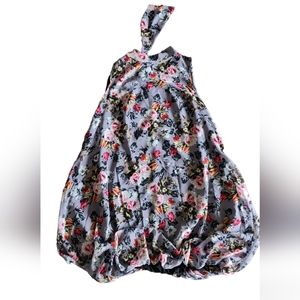 knee-length balloon dress with pockets, L, France